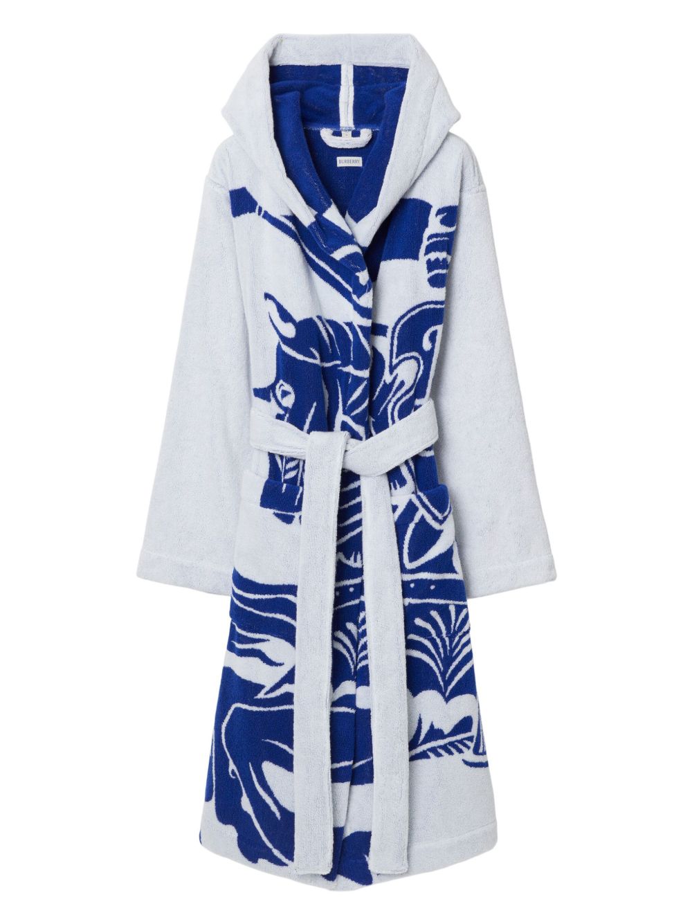 Burberry EKD 连帽睡袍 - 白色