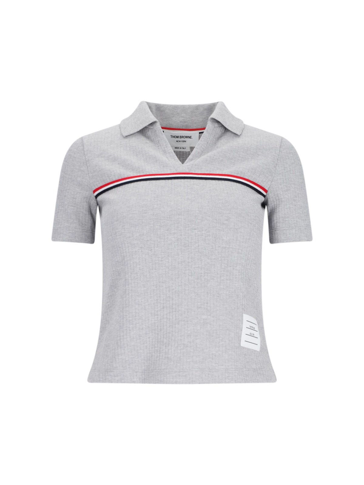 Thom Browne 'Three Stripes' Knit Polo Shirt