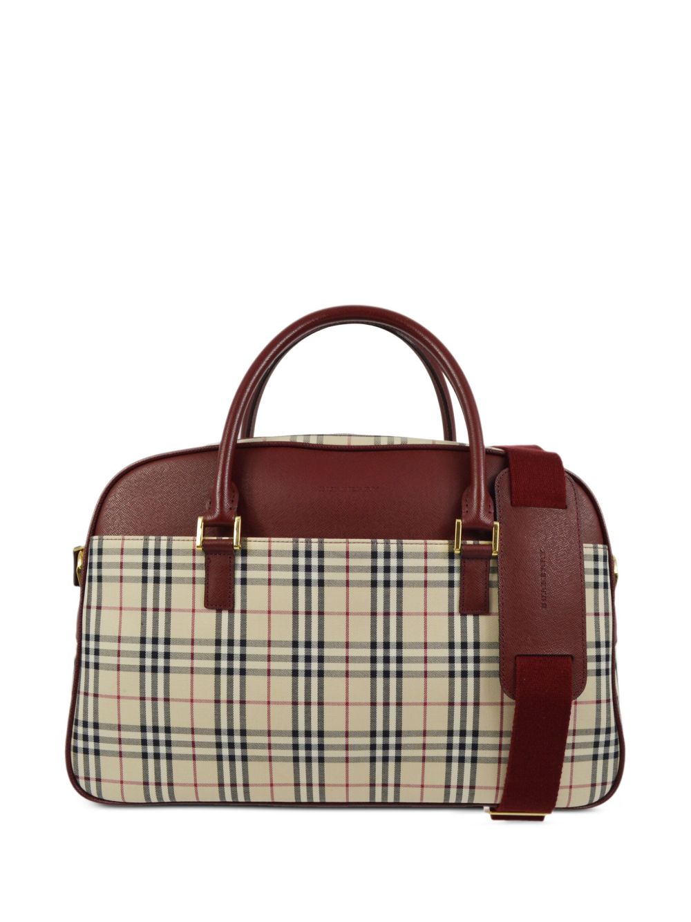 Burberry Pre-Owned 经典格纹两用手提包（1990-2000年代典藏款） - 中性色