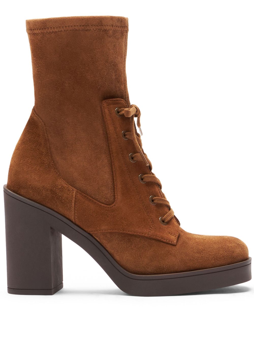Stuart Weitzman Everitt 高跟靴（8厘米） - 褐色