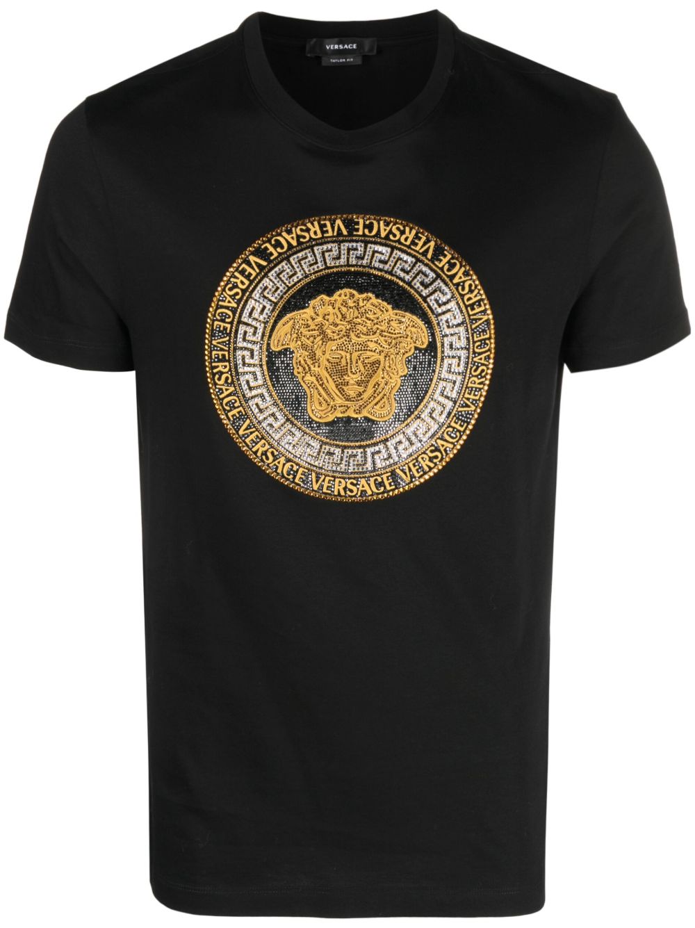 Versace Medusa 晶饰T恤 - 黑色