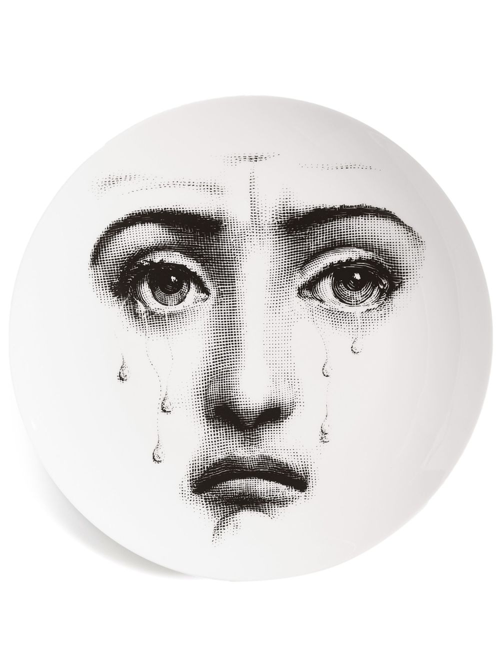 Fornasetti Lina Cavalieri 陶瓷盘（26厘米） - 黑色