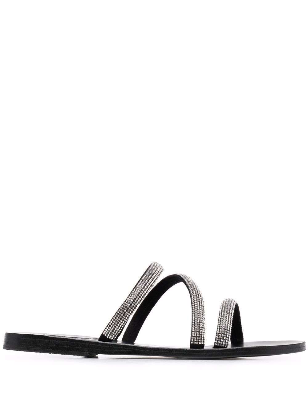 Ancient Greek Sandals Polytimi Diamante 凉鞋 - 黑色