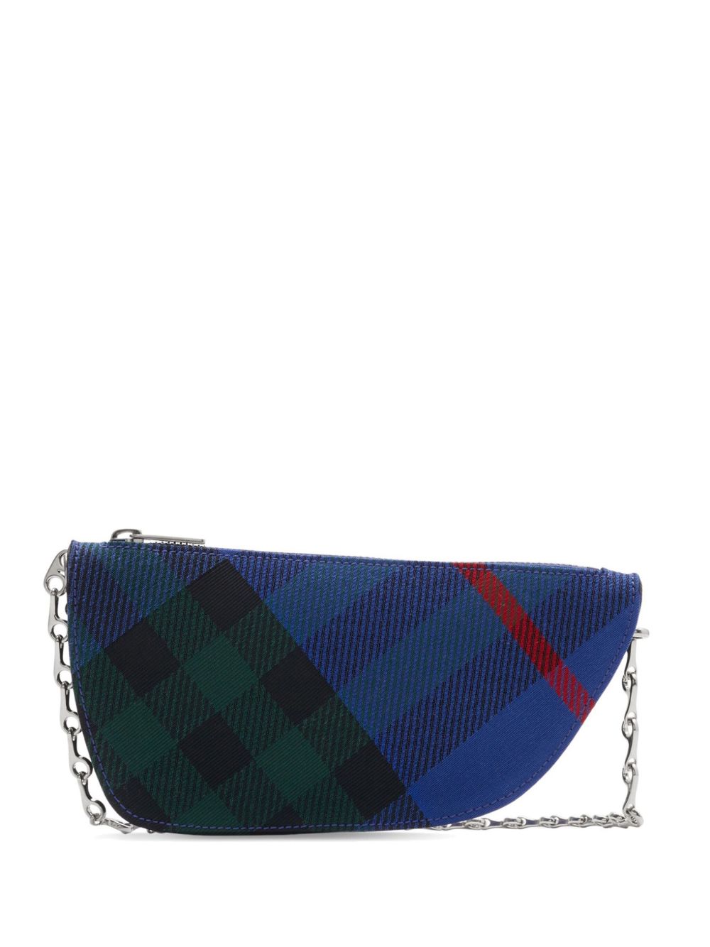 Burberry Shield 格纹迷你包 - 蓝色