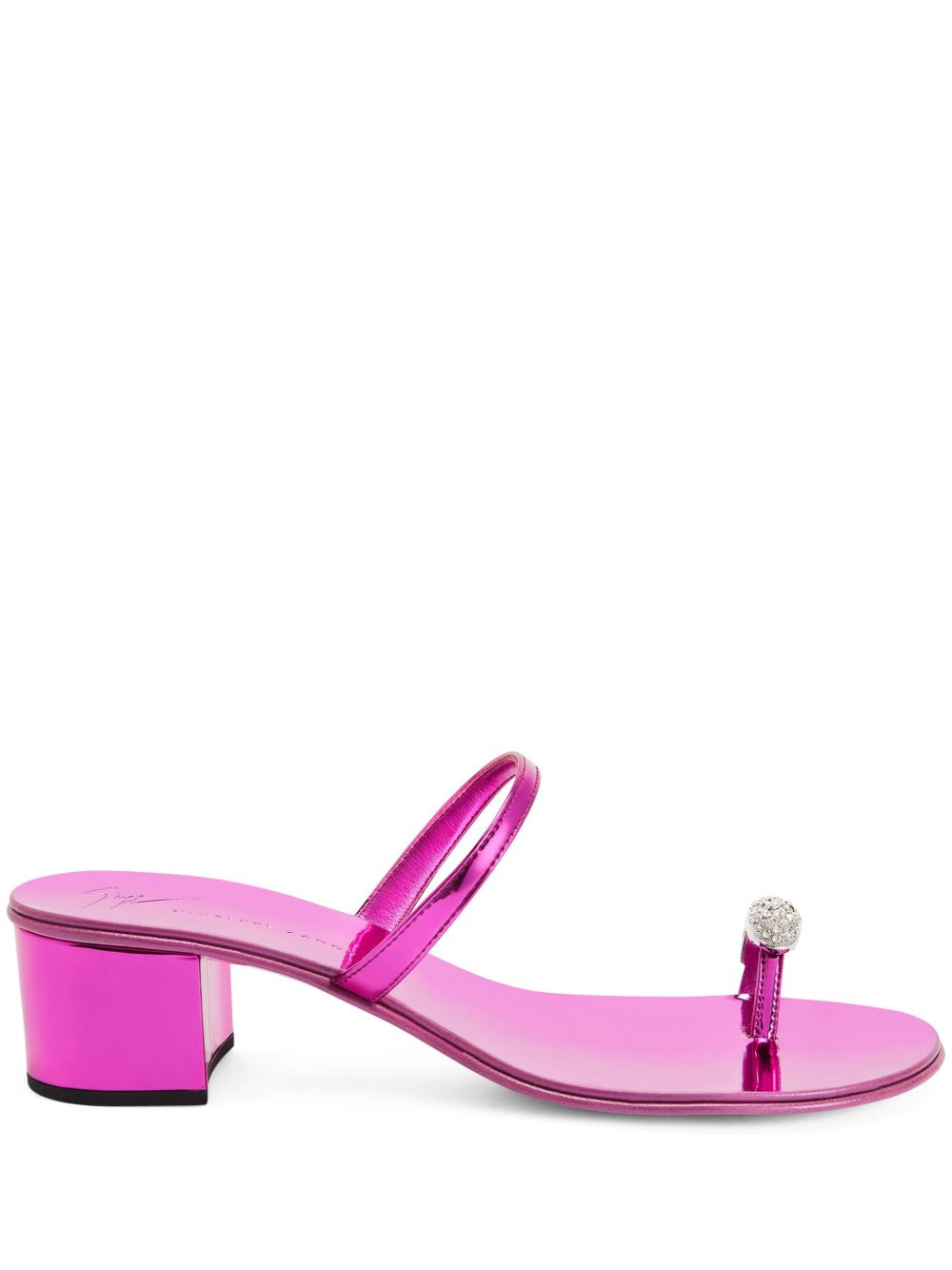 Giuseppe Zanotti Ring 中跟皮质凉鞋 - 粉色