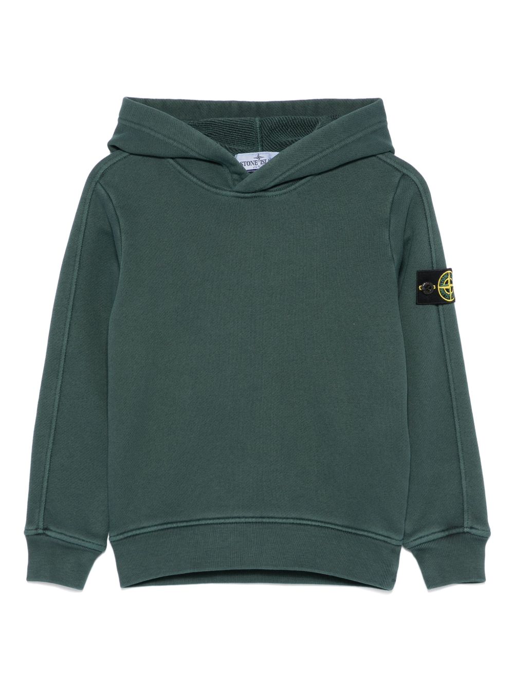 Stone Island Junior 罗盘徽章连帽衫 - 绿色