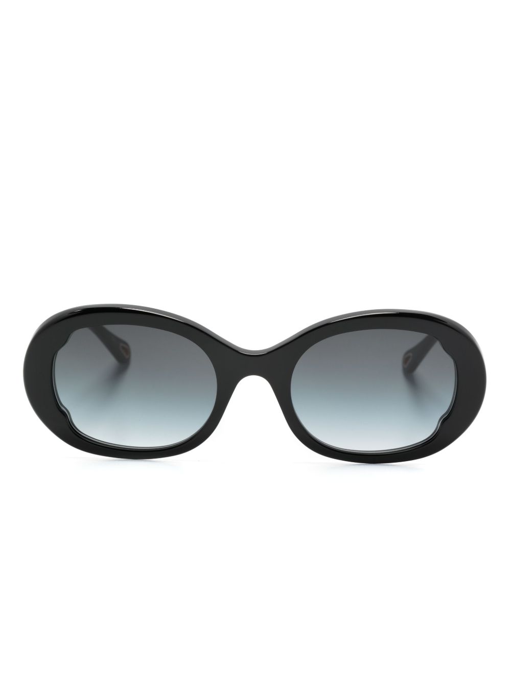 Chloé Eyewear Lilli 圆框太阳眼镜 - 黑色