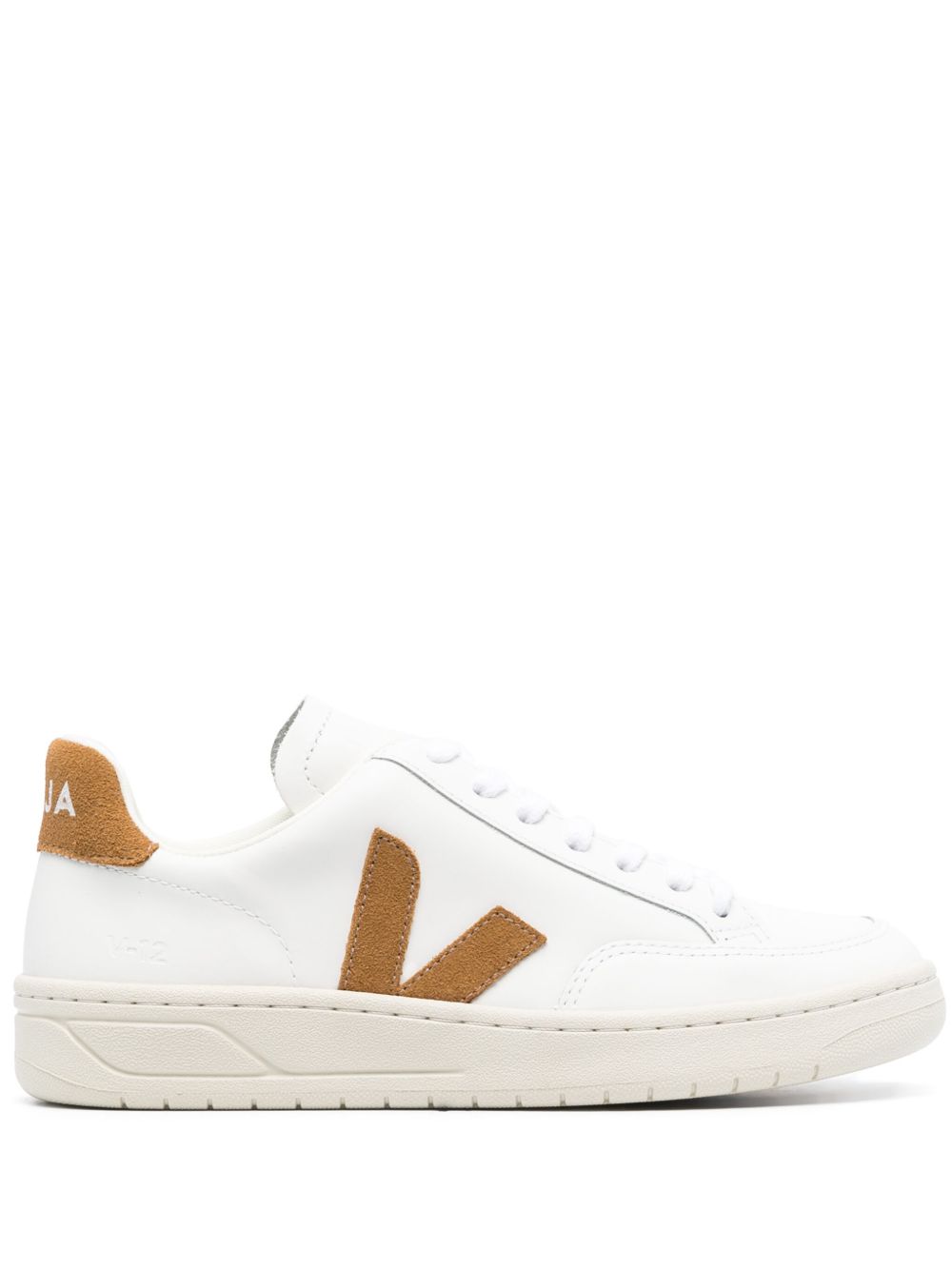 VEJA V-12 皮质运动鞋 - 白色