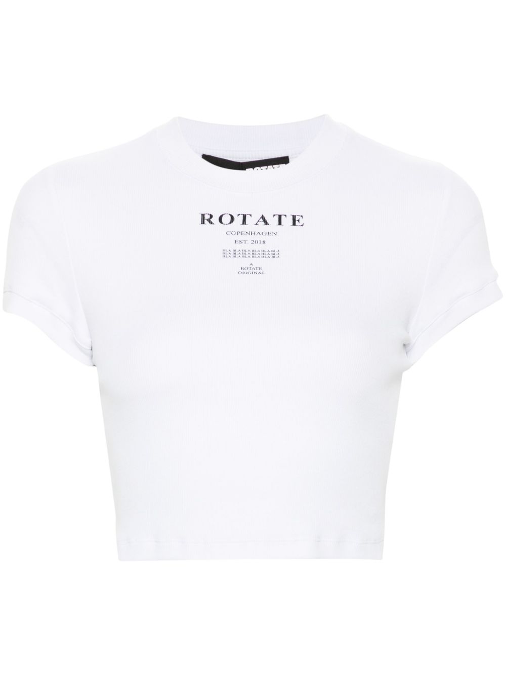 ROTATE BIRGER CHRISTENSEN 罗纹短款上衣 - 白色