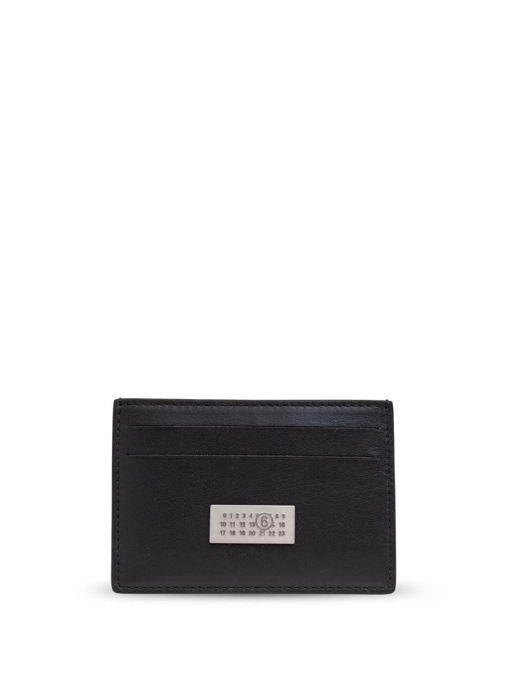 MM6 Maison Margiela 标志性数字图案皮质卡夹 - 黑色