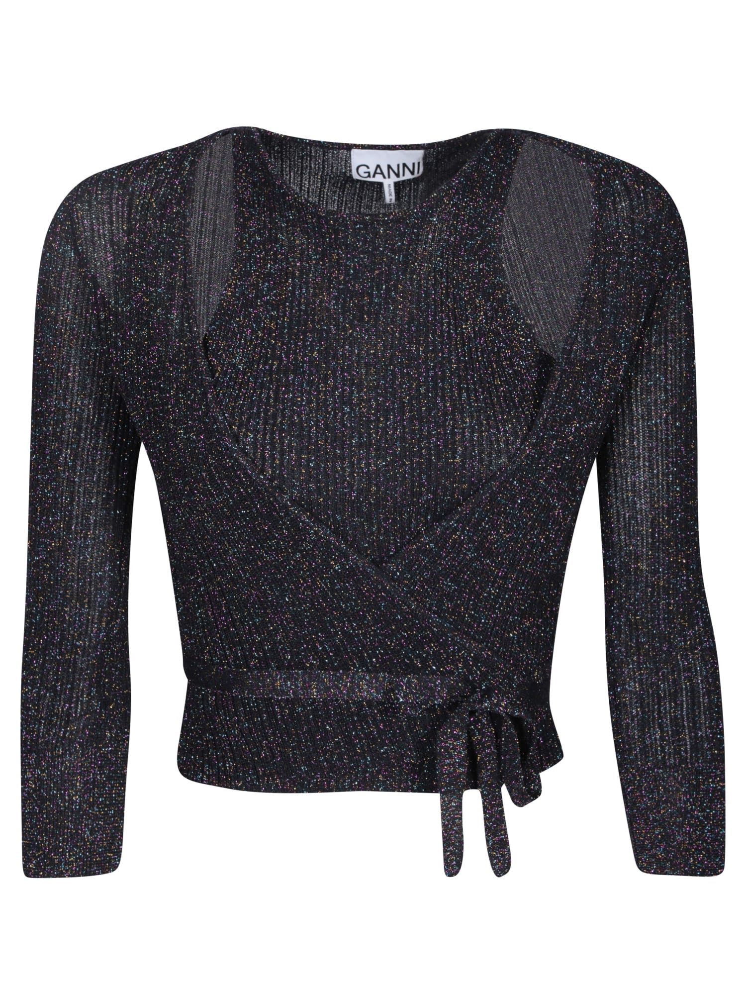 Ganni Sparkle Black Top