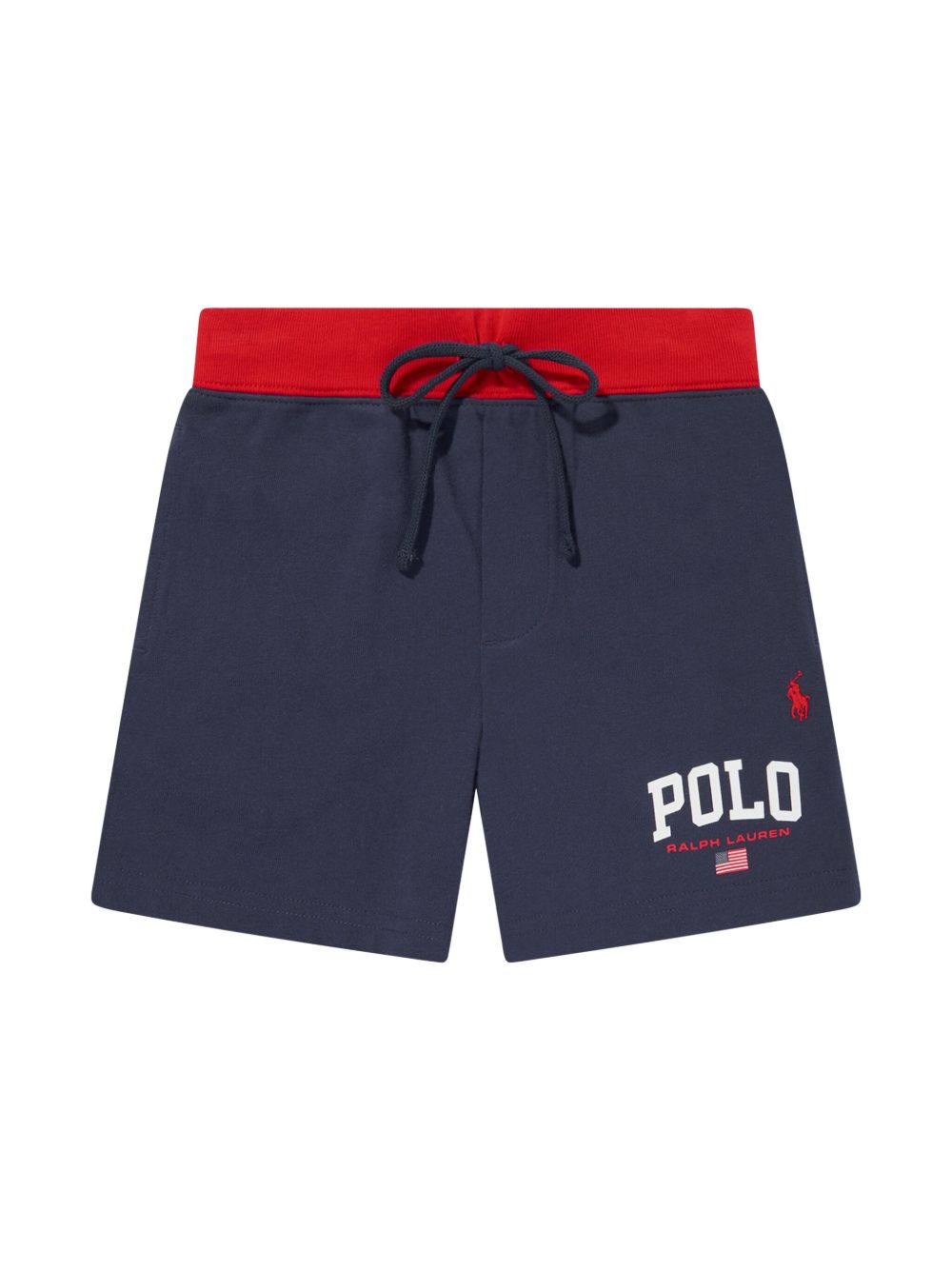 POLO RALPH LAUREN KIDS logo印花短裤 - 蓝色