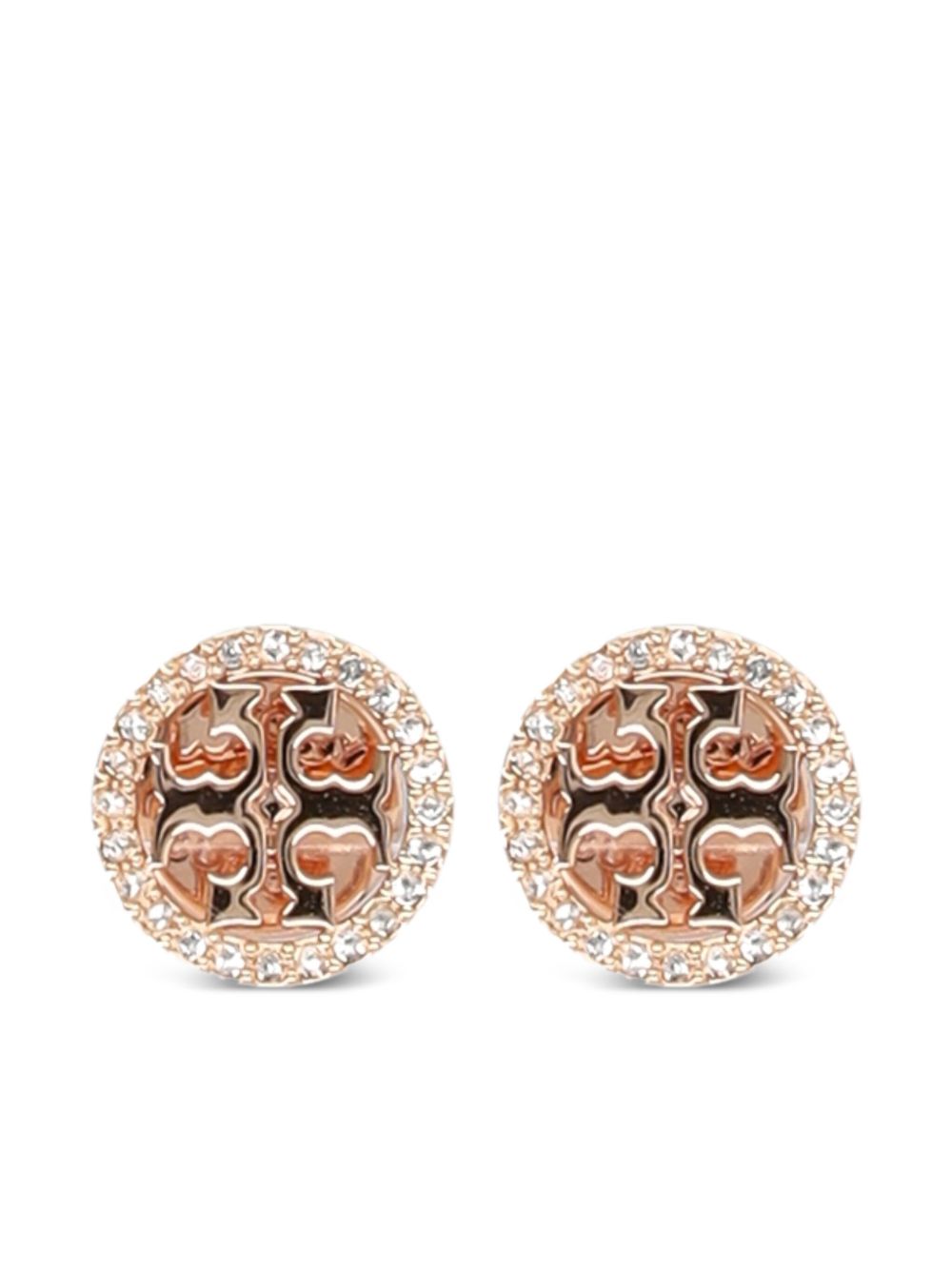 Tory Burch Miller 密镶耳钉 - 粉色