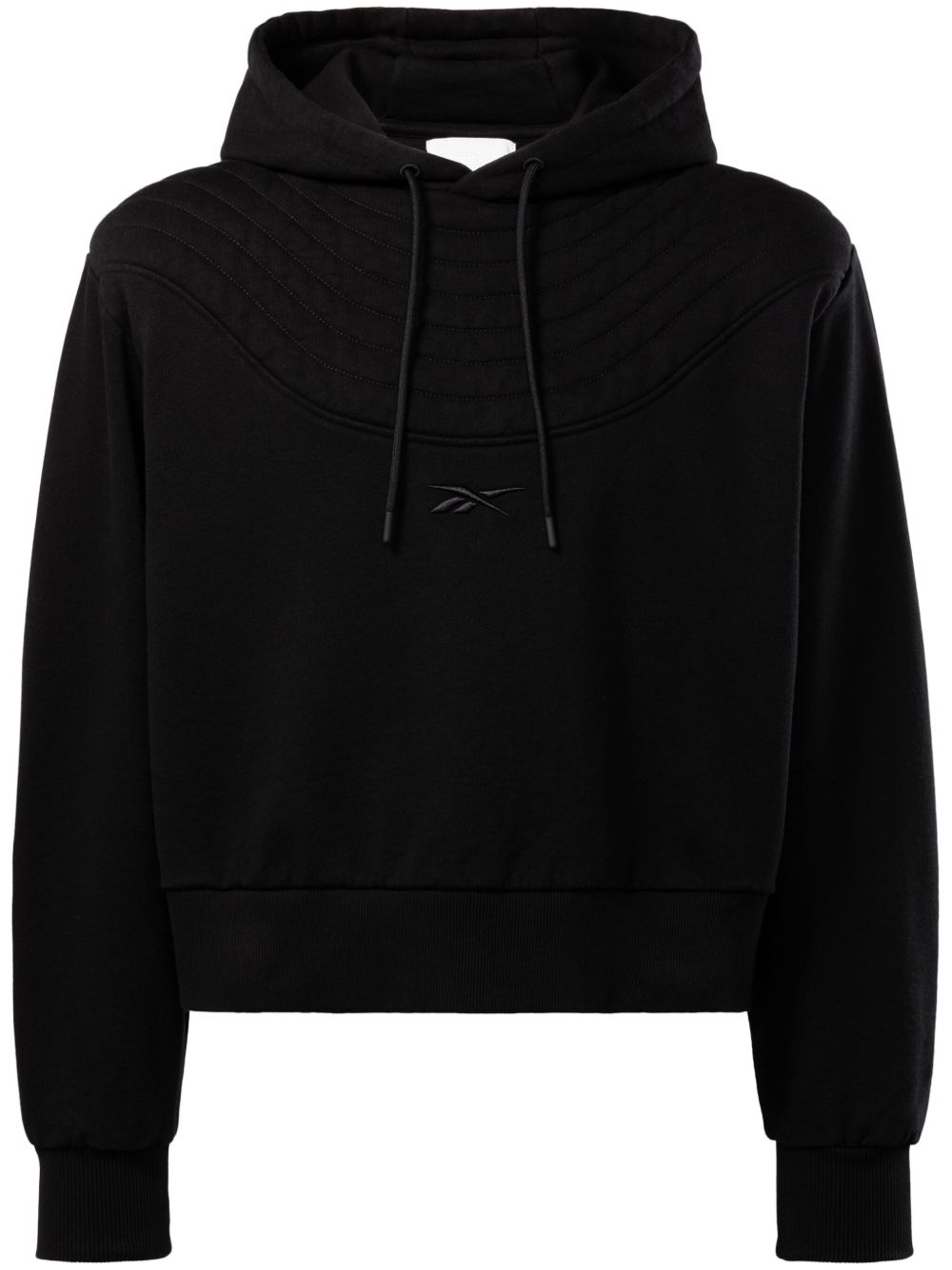 Reebok LTD logo刺绣棉连帽衫 - 黑色