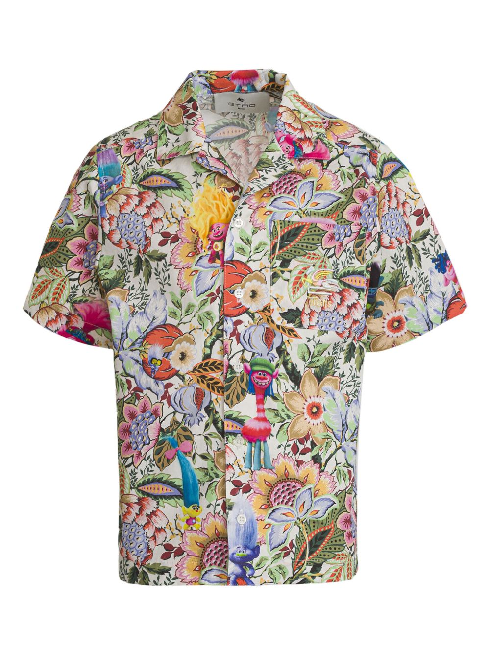 ETRO KIDS x Trolls 图案印花棉衬衫 - 白色