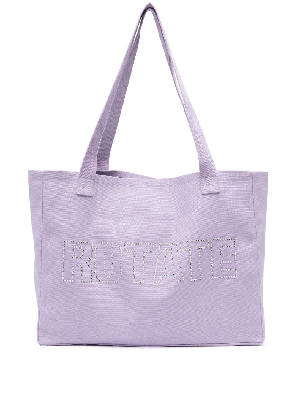 ROTATE BIRGER CHRISTENSEN 水钻logo棉托特包 - 紫色