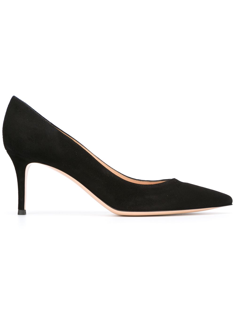 Gianvito Rossi 经典尖头高跟鞋 - 黑色