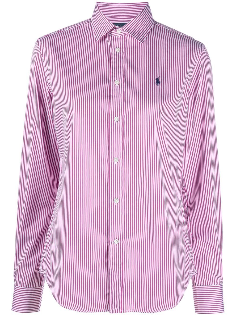 Polo Ralph Lauren 条纹棉衬衫 - 紫色