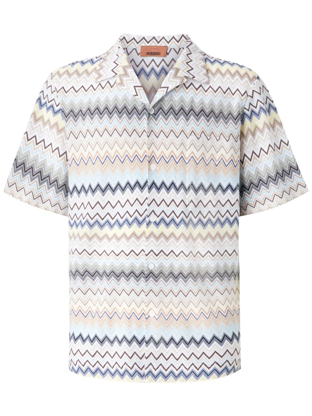 Missoni Z字形图案保龄球衬衫 - 白色