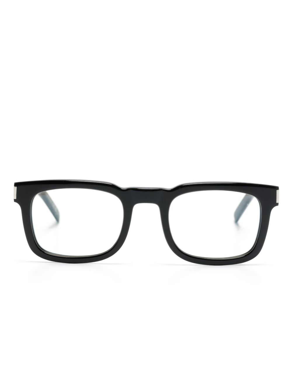 Saint Laurent Eyewear logo雕刻方框眼镜 - 黑色