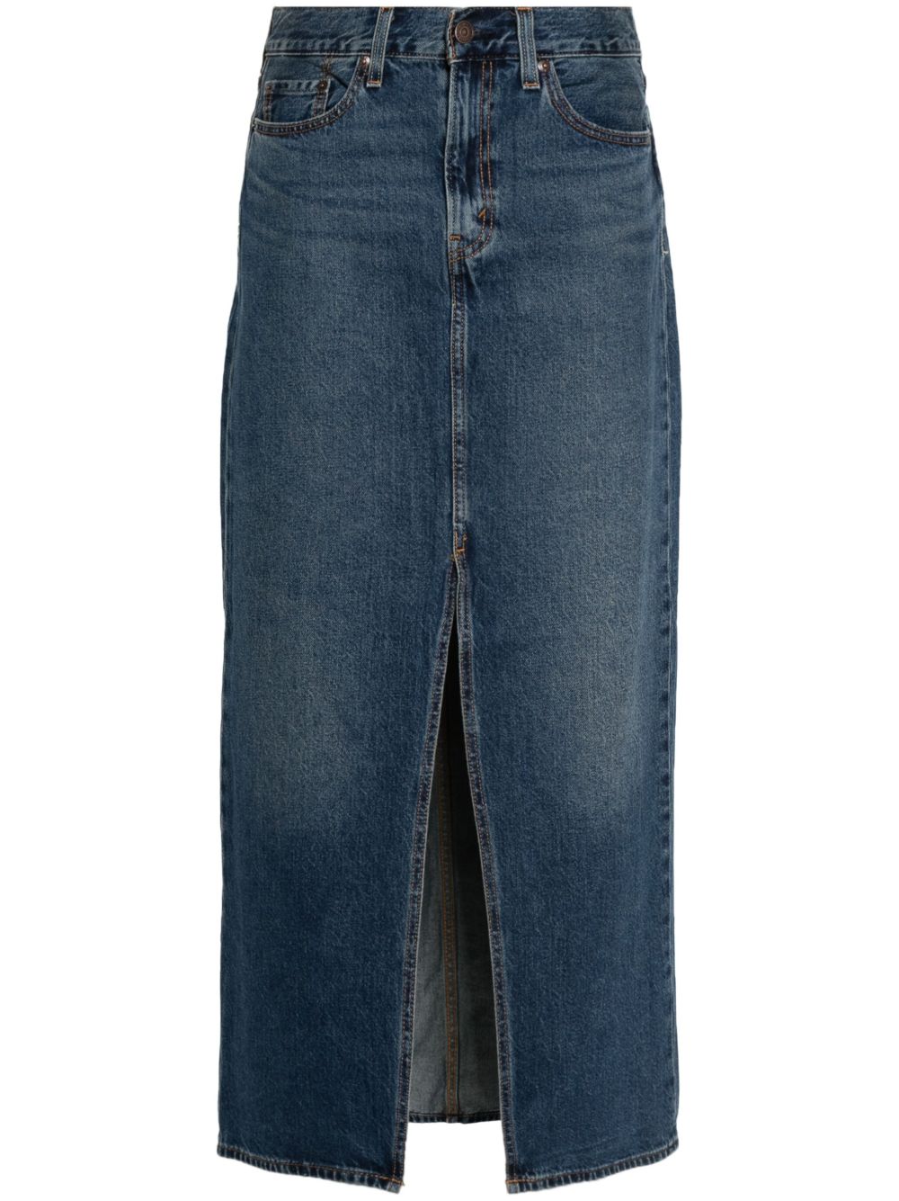 Levi's Ankle Column 超长半身裙 - 蓝色