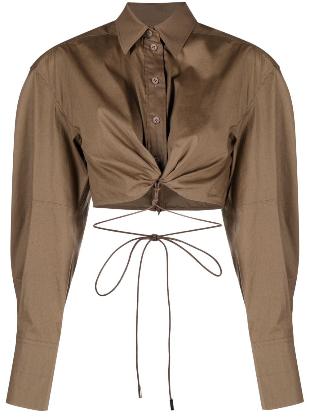 Jacquemus La Chemise Plidao 短款衬衫 - 褐色