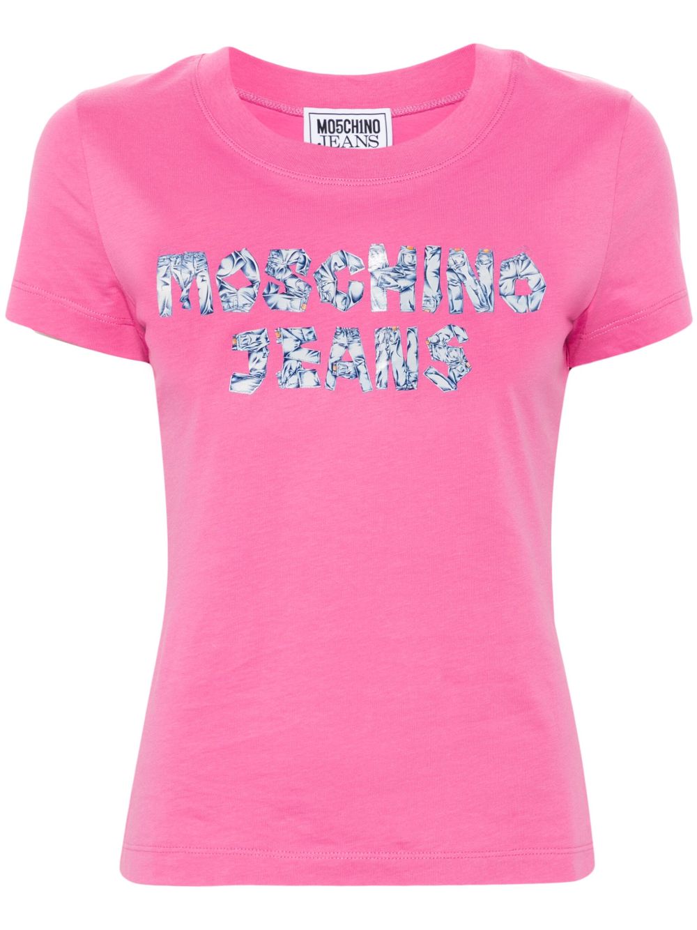 MOSCHINO JEANS logo印花T恤 - 粉色