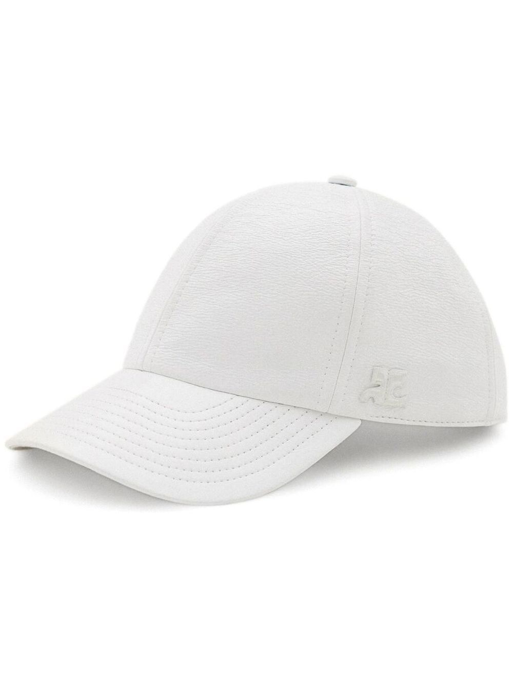 Courrèges 标贴棒球帽 - 白色