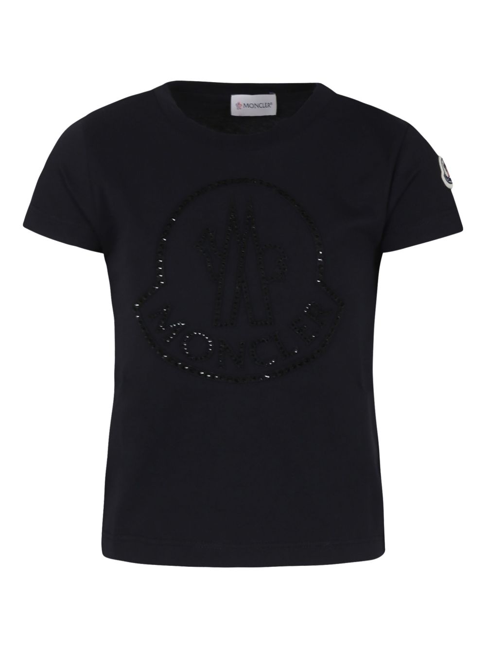 Moncler Enfant logo缀饰T恤 - 黑色