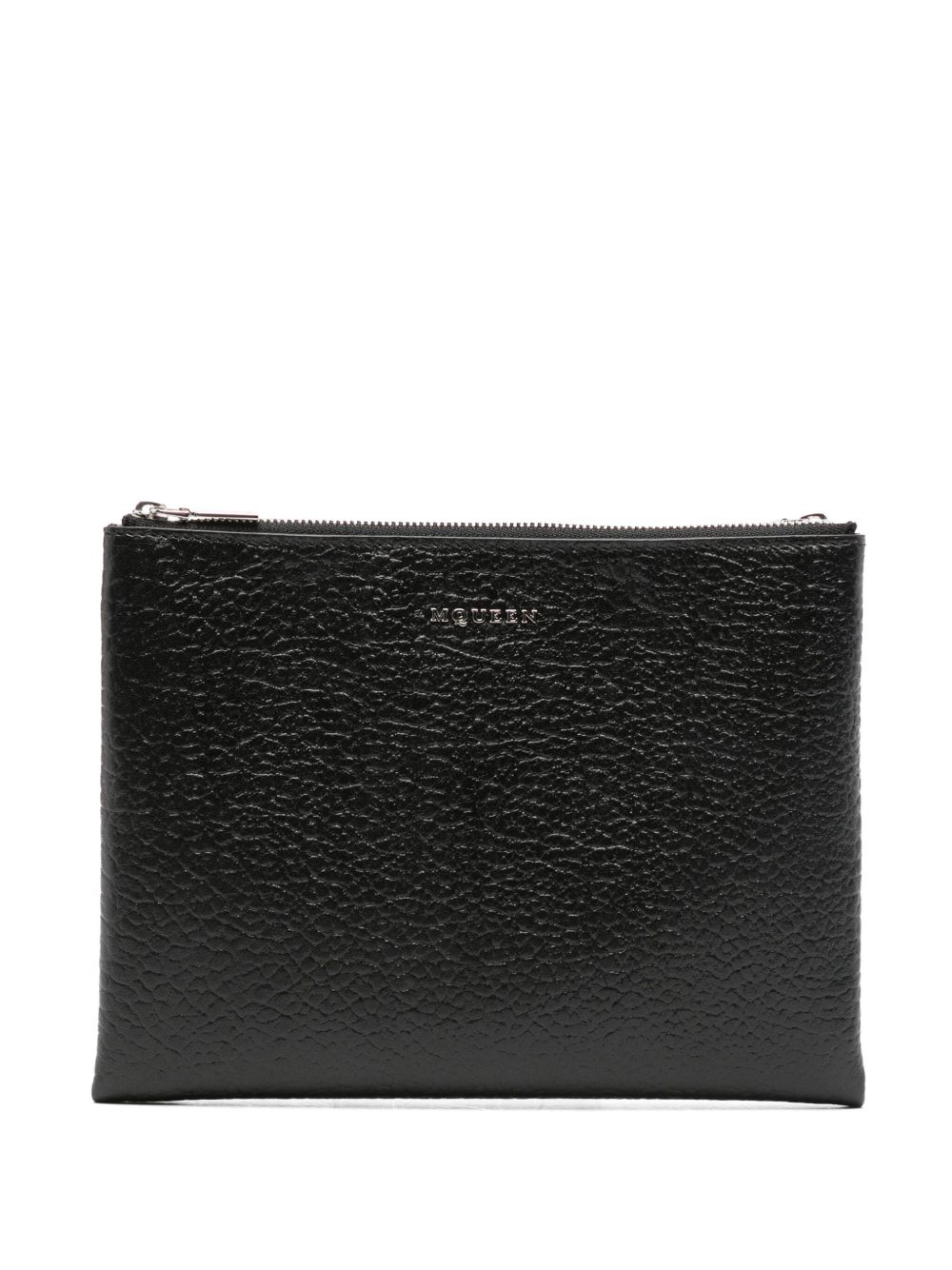 Alexander McQueen logo标牌手拿包 - 黑色