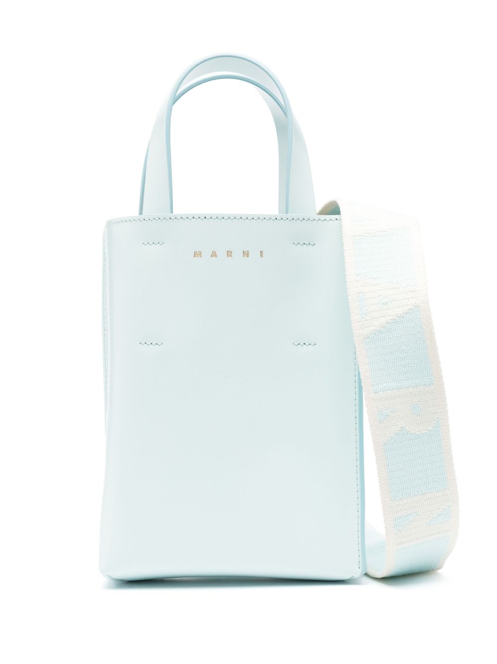Marni Museo Nano 皮质托特包 - 蓝色