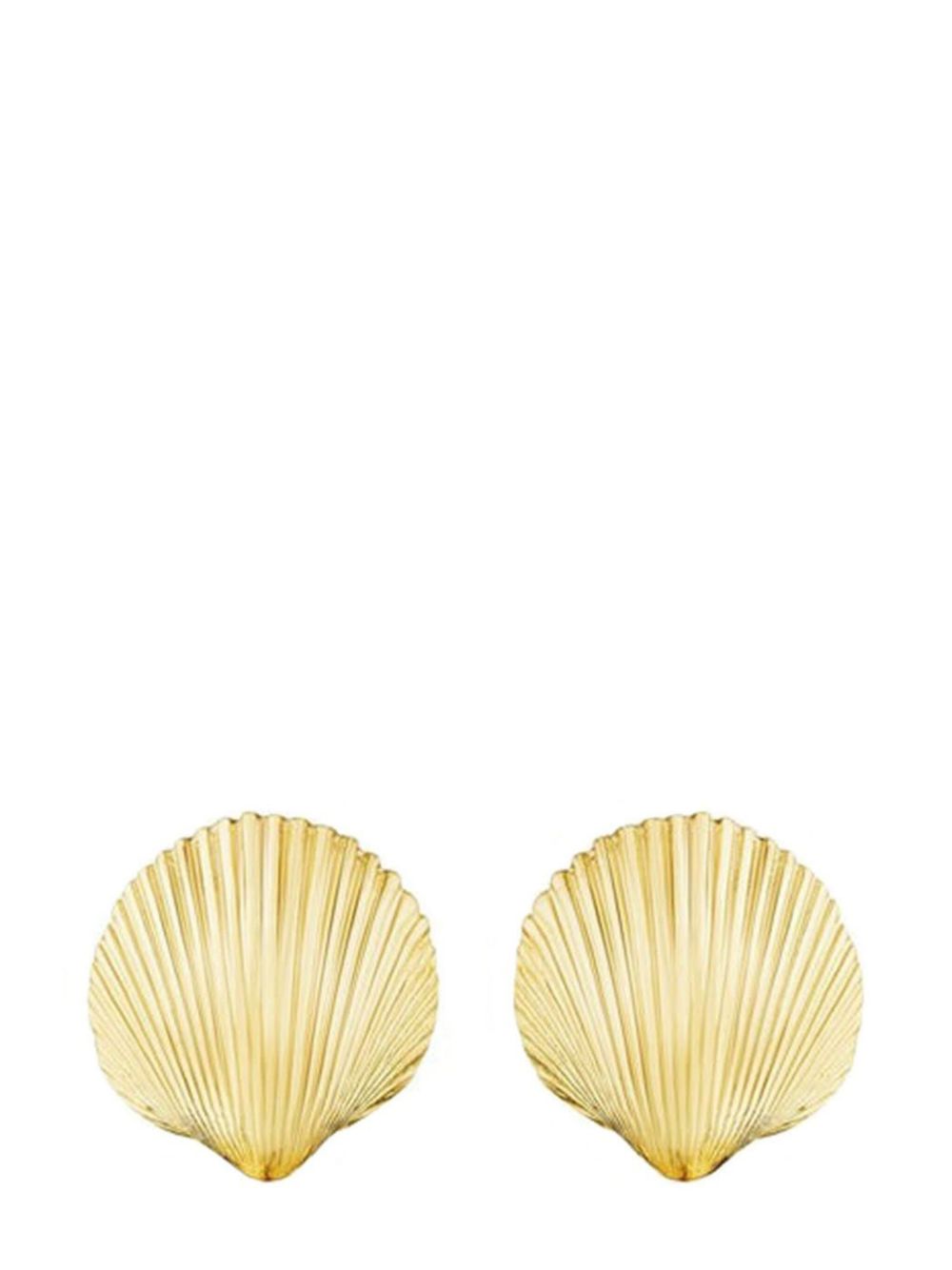 Cadar 18K黄金 Shell 耳钉 - 金色