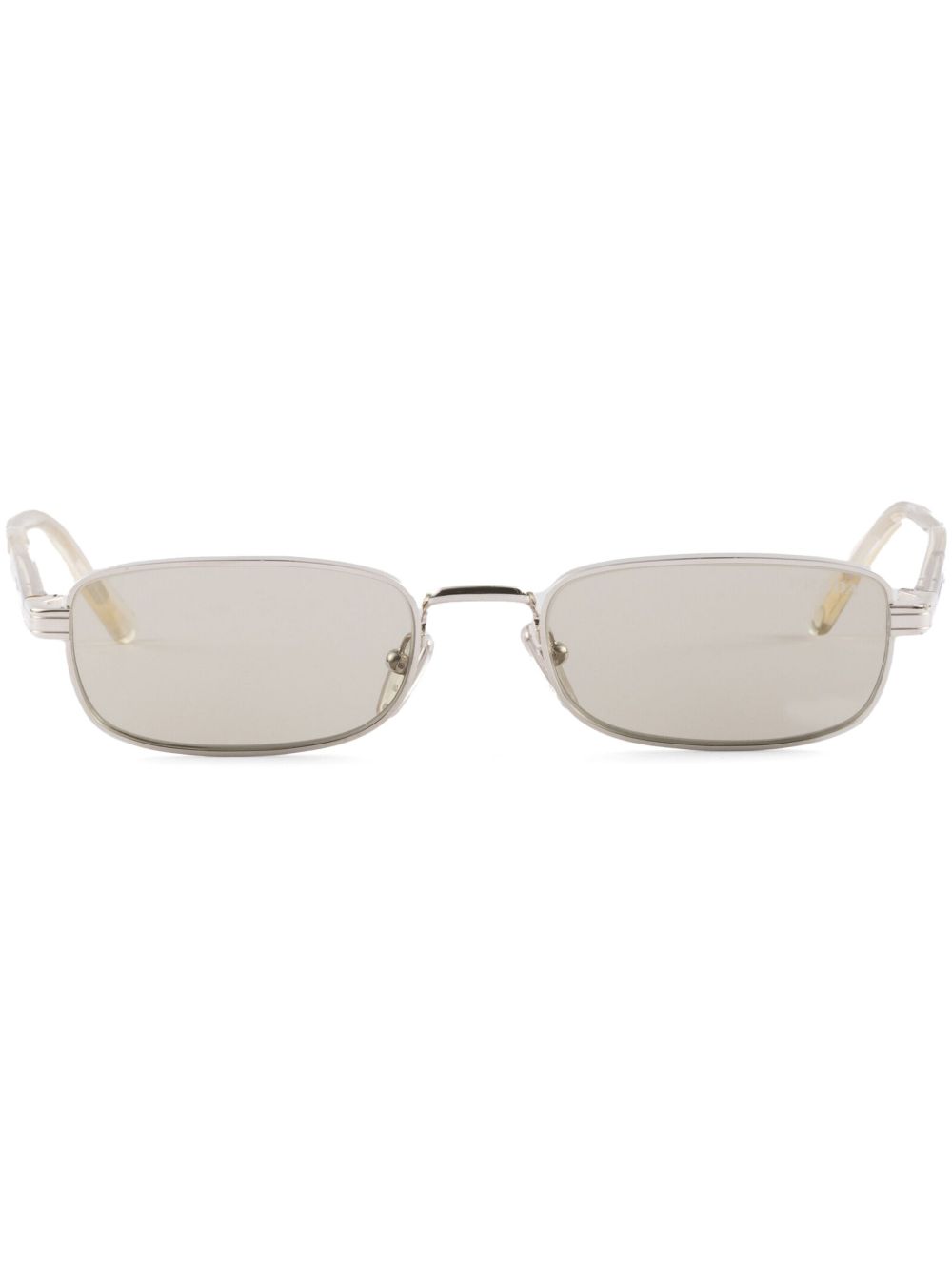 Prada Eyewear 长方形框太阳眼镜 - 银色