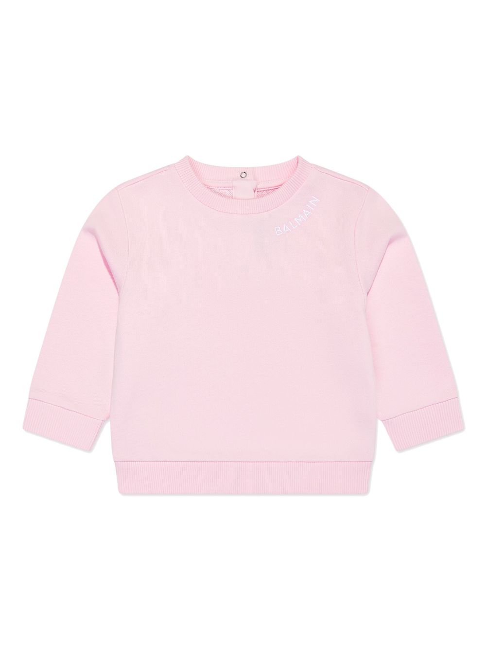 Balmain Kids logo刺绣卫衣 - 粉色