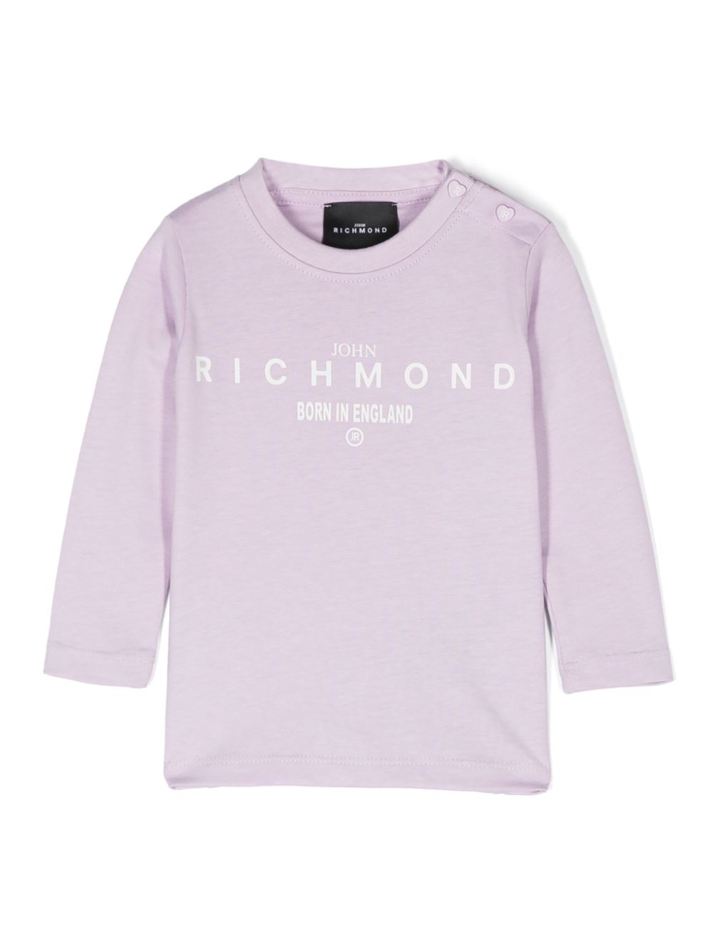 John Richmond Junior logo印花T恤 - 紫色