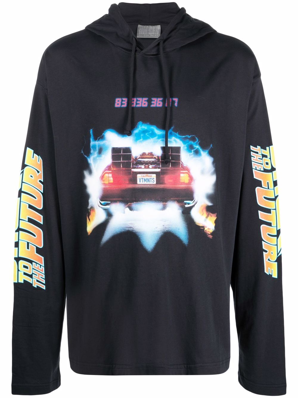 VTMNTS Back to the Future 印花连帽衫 - 蓝色