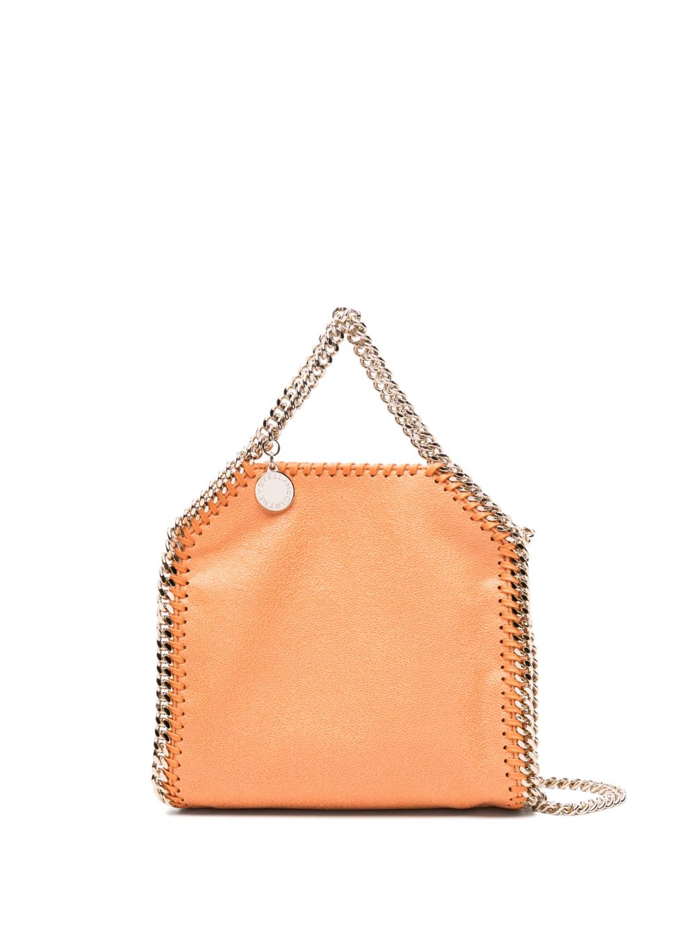 Stella McCartney Falabella 锁缝针脚搭链小号托特包 - 橘色