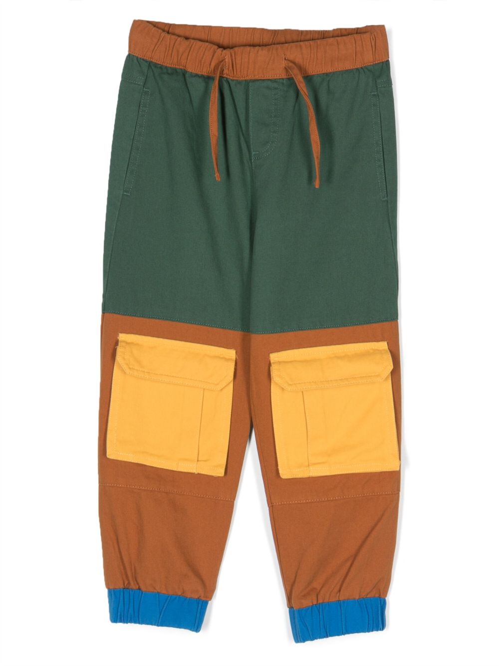 Stella McCartney Kids 拼色工装裤 - 绿色