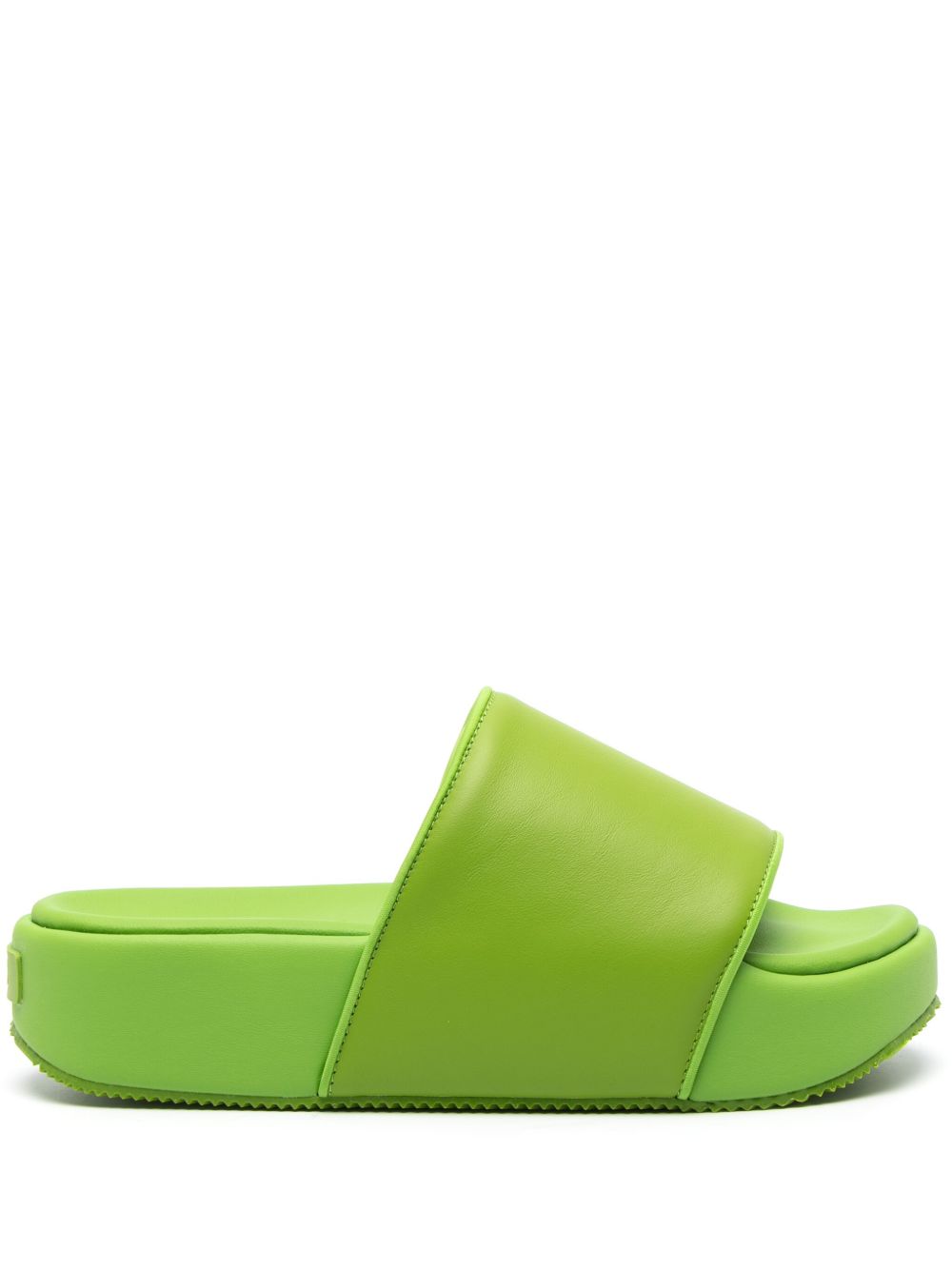 Y-3 方头厚底拖鞋 - 绿色