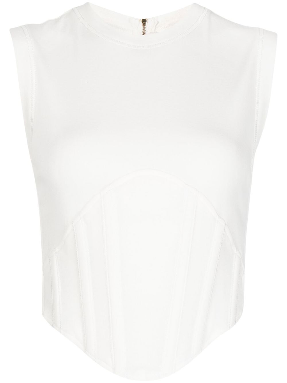 Dion Lee 密织罗纹紧身胸衣式坦克背心 - 白色