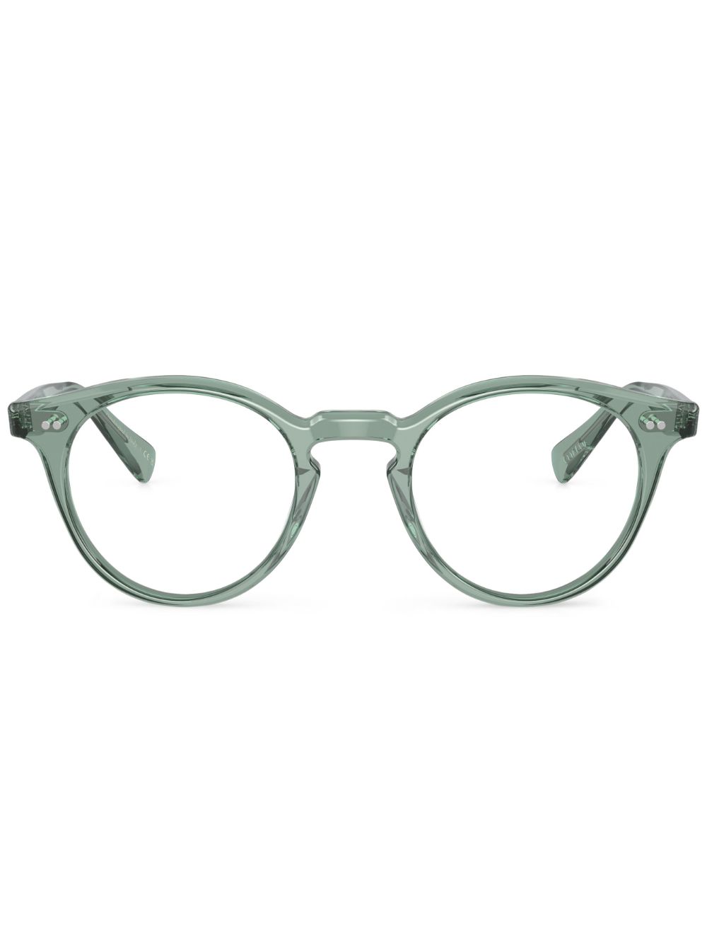 Oliver Peoples 圆框眼镜 - 绿色