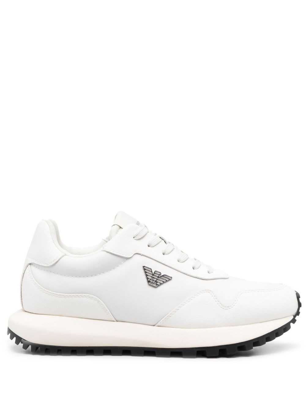 Emporio Armani Sustinability Values 低帮板鞋 - 白色