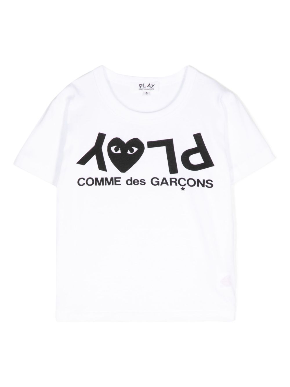 Comme Des Garçons Play logo印花棉T恤 - 白色