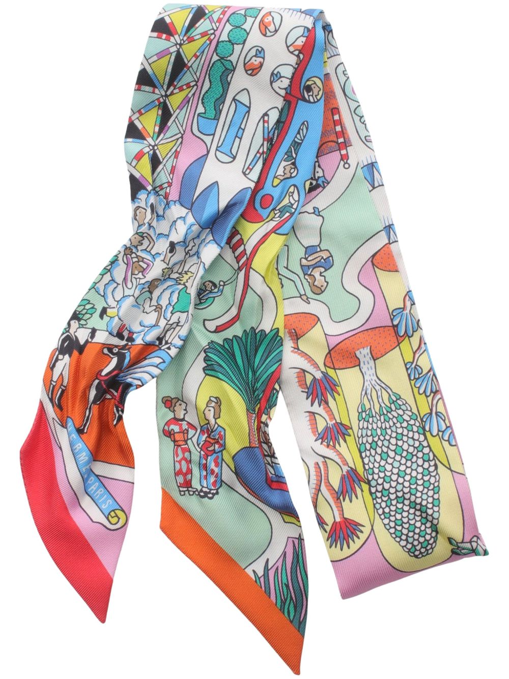 Hermès Pre-Owned Twilly Exposition Universell 围巾（2000年代典藏款） - 粉色