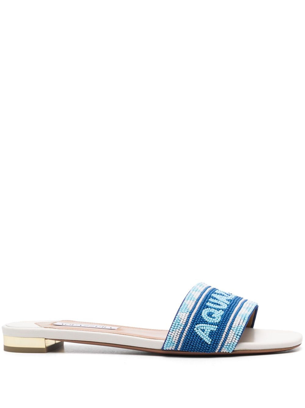 Aquazzura Aqz Beads 拖鞋 - 白色