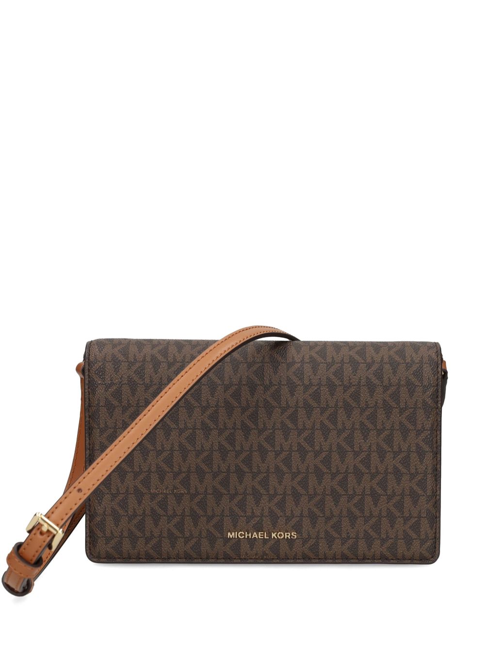 Michael Kors 经典logo斜挎包 - 褐色