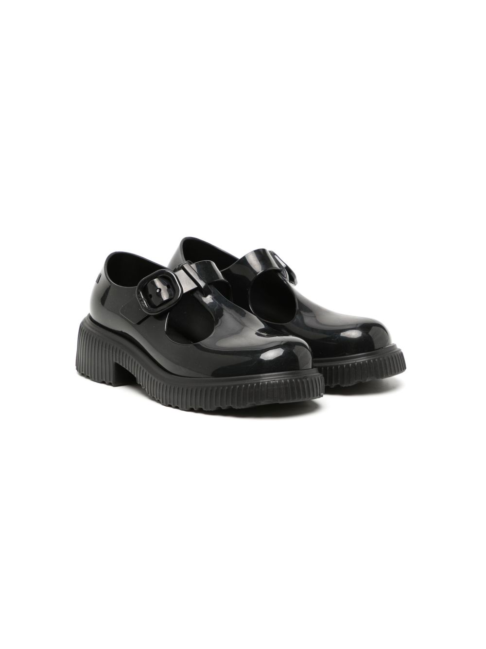 Mini Melissa Jackie T字带凉鞋 - 黑色