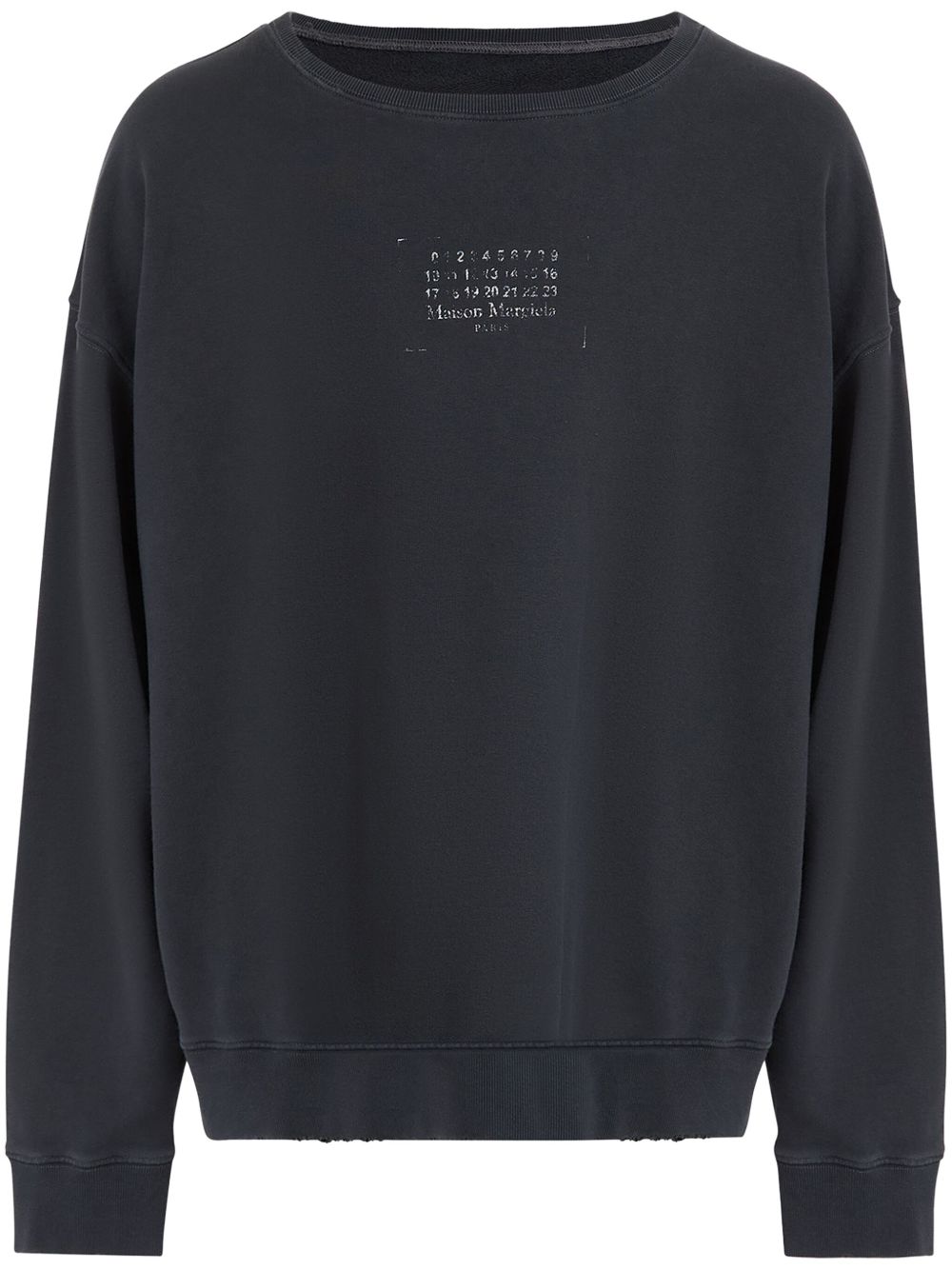Maison Margiela 数字图案毛衣 - 黑色