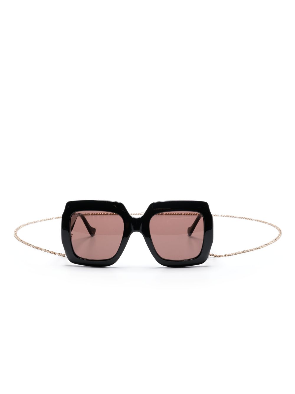 Gucci Eyewear Interlocking G 方框太阳眼镜 - 黑色