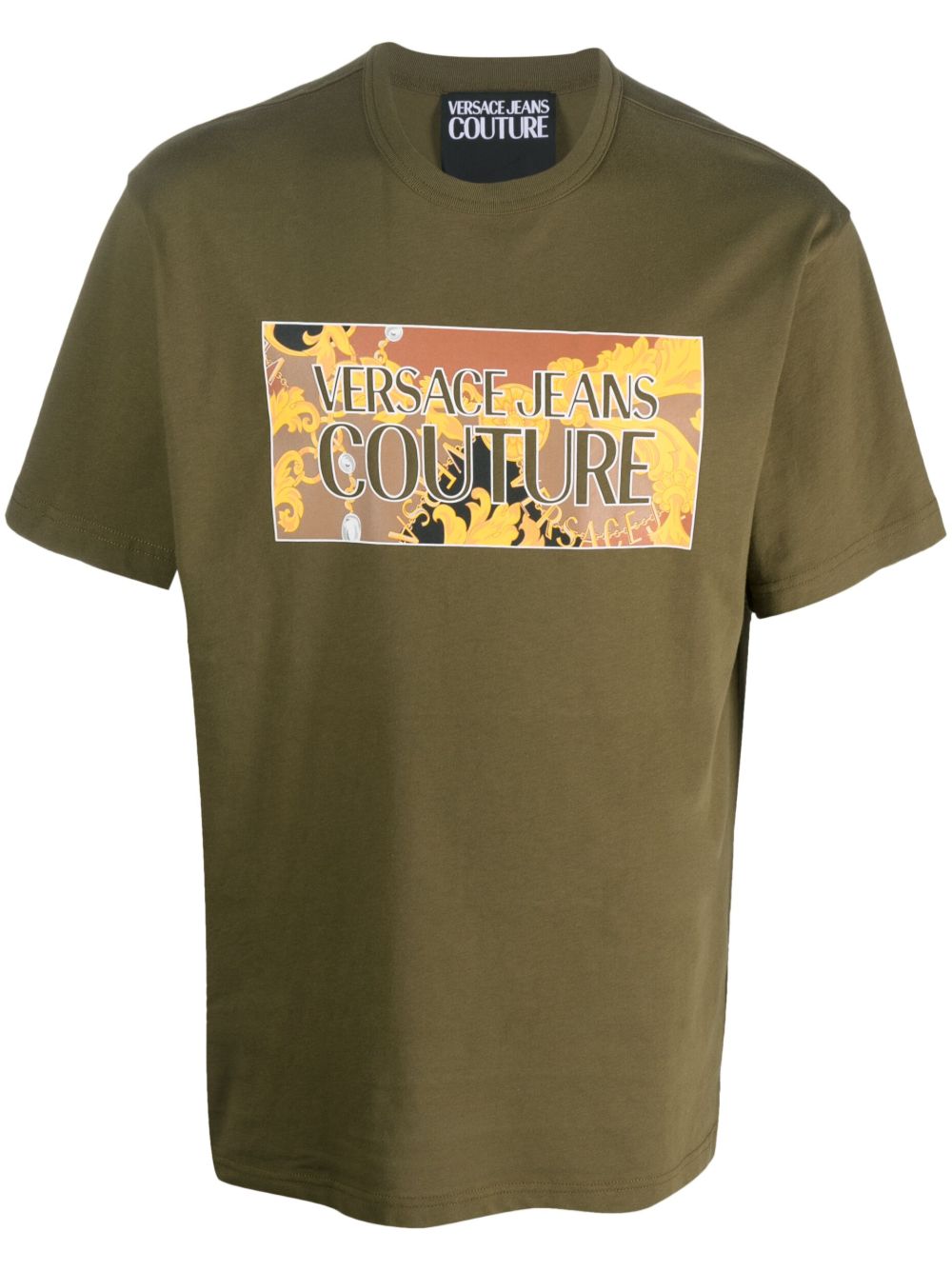 Versace Jeans Couture logo印花棉T恤 - 绿色